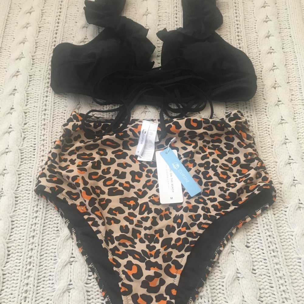 Cupshe highwaisted animal print bathing suit